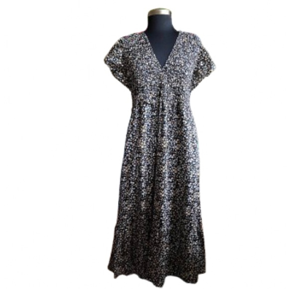 Rails Clementine Black Mini Floral Maxi Dress Size XL